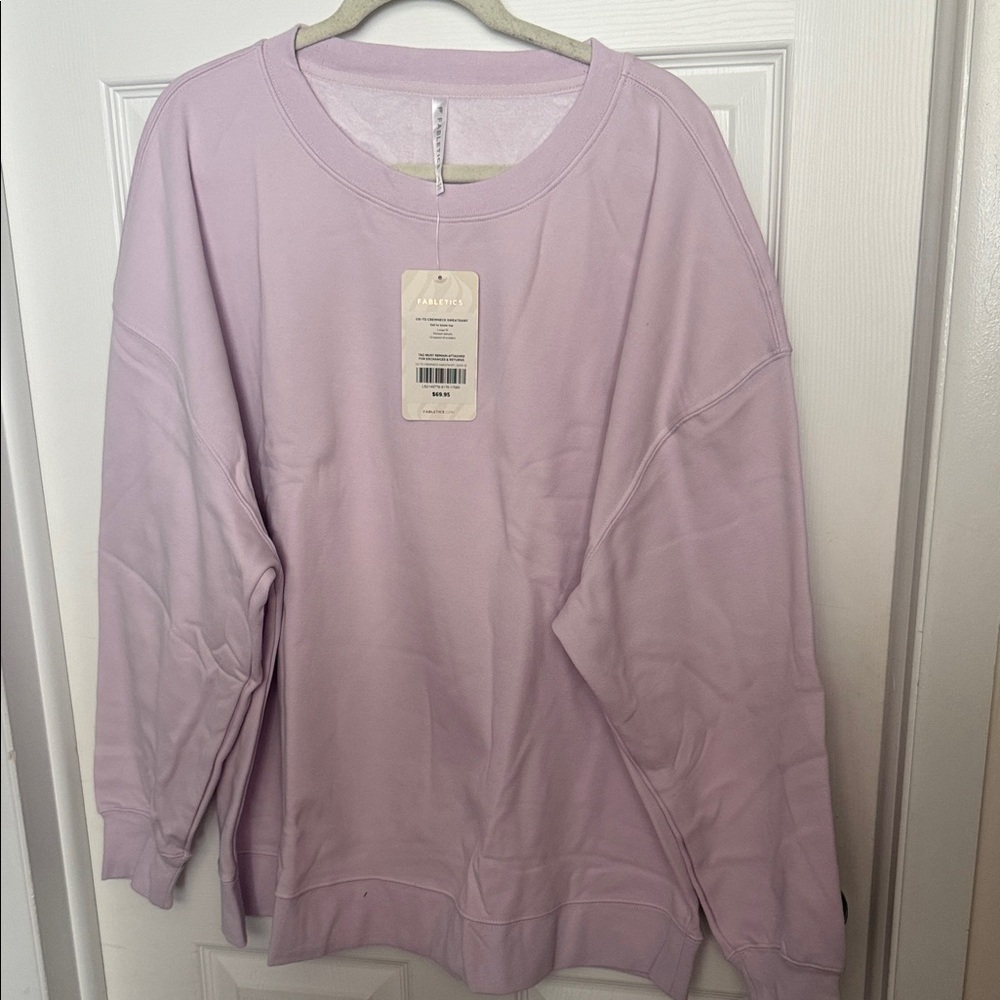 Fabletics Lavender Crewneck Sweatshirt